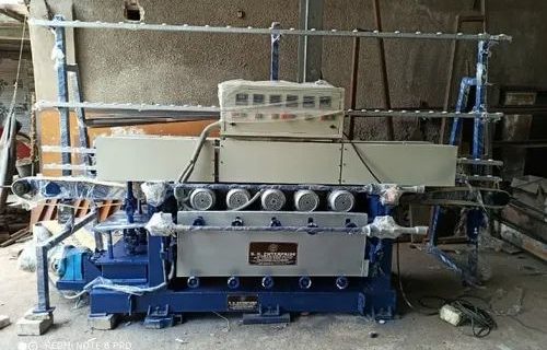 Glass Beveling Machine SKE-5B(18HP) Machine With Changing Wheel Twice, Production Capacity: 100